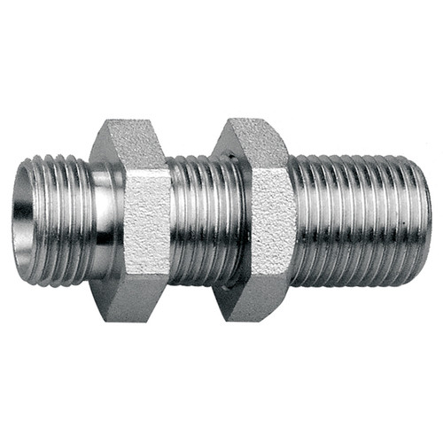 M12-1.5 Steel Male Metric Bulkhead Union   73073BHL-06-06