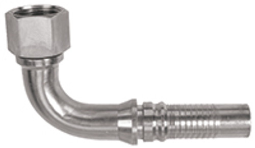 1 x 1" Pulsar 8600 Series Hose Barb - Female 37° JIC Swivel 90° Elbow  8695-16-16