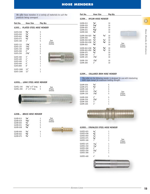 1/4" Nylon Hose Mender  G20N-025