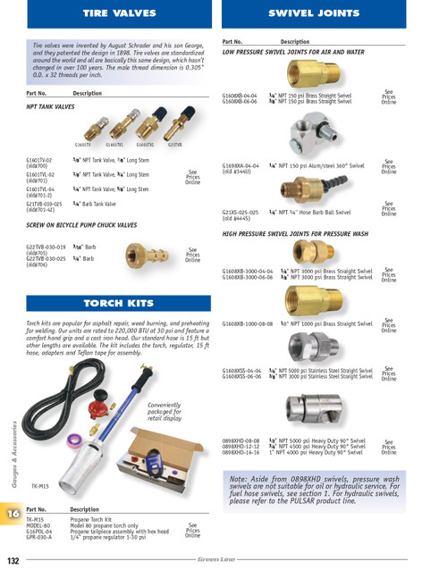 1/4" Brass Hose Barb - Schrader Valve  G21TVB-030-025