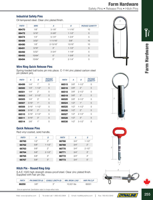 Industrial Safety Pin 3/16"  66491