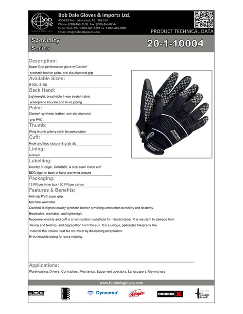 Super Grip Clarino® Leather Diamond Palm  20-1-10004