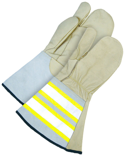 Grain Cowhide One Finger Mitt Thinsulate® C100 Hi-Viz Gauntlet  50-9-1280