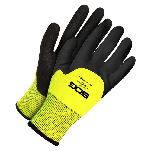 BDG® Seamless Nylon Knit Foam Palm Hi-Viz Yellow  99-1-9611KD