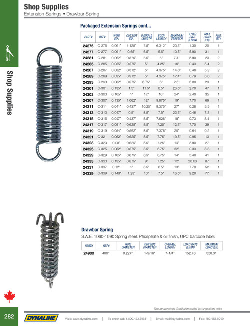 Extension Spring - Retail (1/pk)  24275