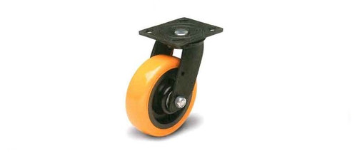 6" Swivel Orange Polyurethane Wheel  TGC-30600-S