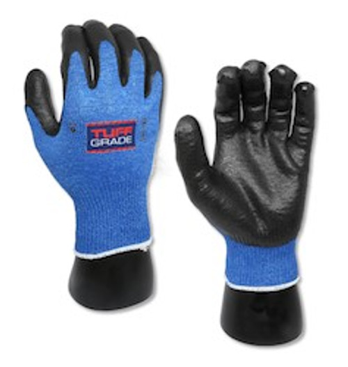 Nitrile Foam Coated Material HPPE Knit Cut 4 Glove Blue/Black  TGG-223