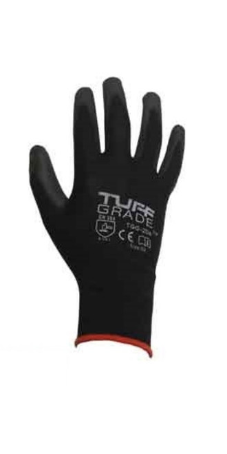 Polyurethane Coated Nylon Knit Glove Black  TGG-206