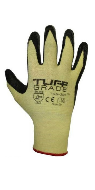 Nitrile Foam Coated Kevlar® Knit Cut 5 Glove Yellow/Black  TGG-209
