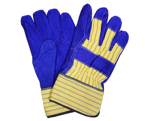 Winter Blue Split Cowhide Fitter Thinsulate® C100 Lined Yellow/Blue Stripe Canvasback  TGG-512