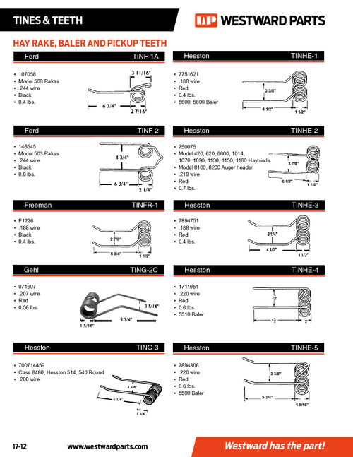 Hesston Baler Tooth  TINHE-4