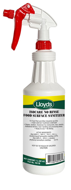Isocare No Rinse Food Surface Sanitizer 4L Jug  70104