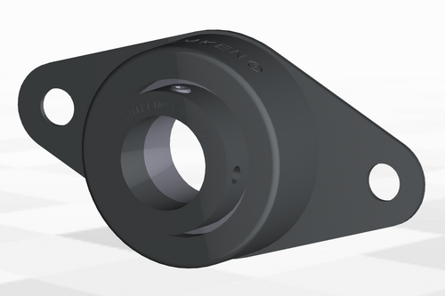 5/8" Stamp Steel Eccentric Locking Collar Rhombus Flange Block Assembly   LFST 5/8