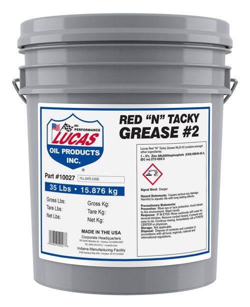 Red "N" Tacky Lithium Grease 35lb Pail  10027