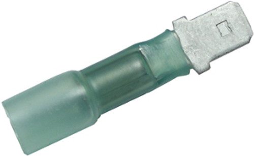 5 Pc. 16-14 AWG .250" Polyolefin Insulated "Solder-Shrink" Male Spade Connector  6856-BP