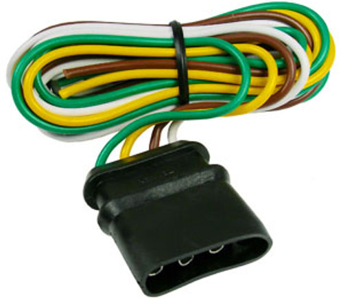 18 AWG @ 48" Flat 4 Pin Shrouded Trailer Connector  7715-11