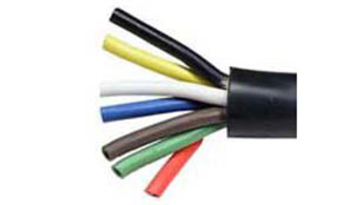 14/6 - 12/1 AWG @ 50' Black PVC Jacketed Multi-Conductor Trailer Cable  8153-25