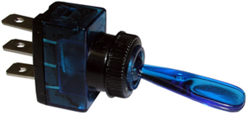 SPST Blue Illuminated On-Off Toggle Switch  9405-1-11