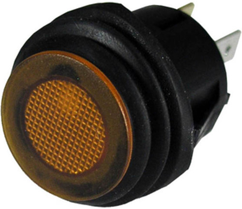 SPST Amber On-Off Push Button Switch  9416-7-11
