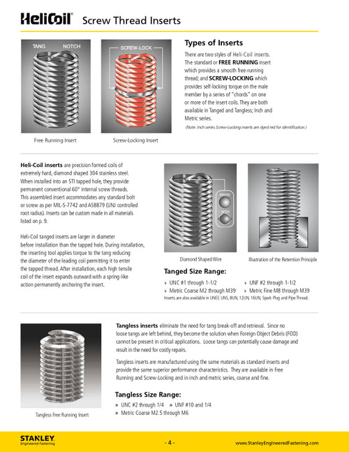 7/8"-20 x .330" Stainless Helicoil Insert  K318-14-1