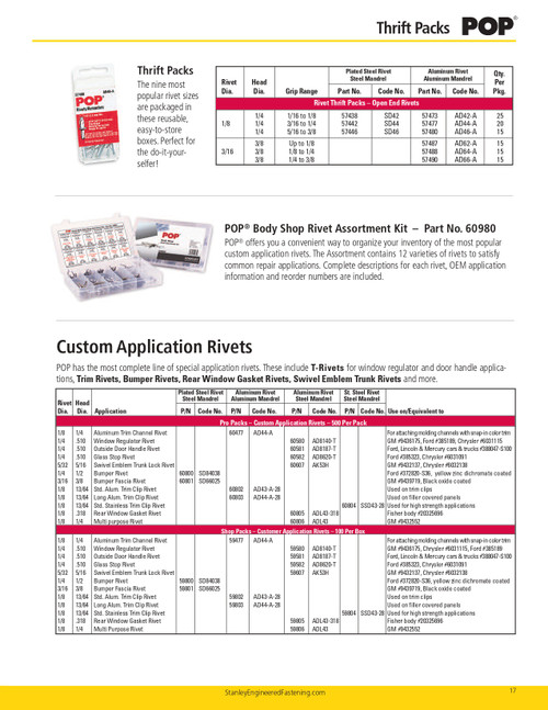 Pop® 500 Pc. 1/8" Aluminum/Steel GM #9432552 Rivet  60806