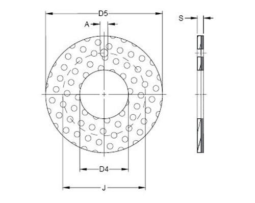 Metric THX Series Dryslide Co-Acetal Thrust Washer  TW-2036-THX-M