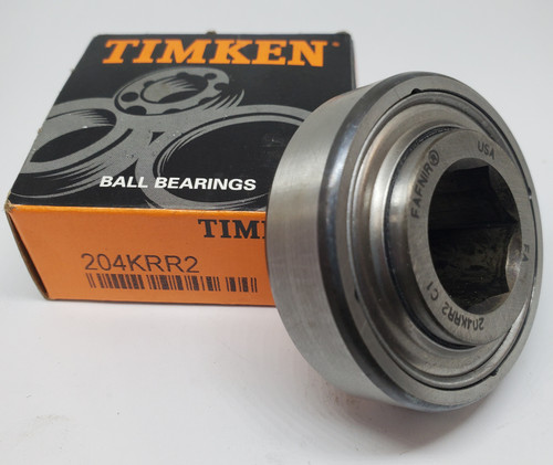 9/16" Hexagon Bore Deep Groove Ball Bearing w/Cylindrical Outer Race  204KRR2