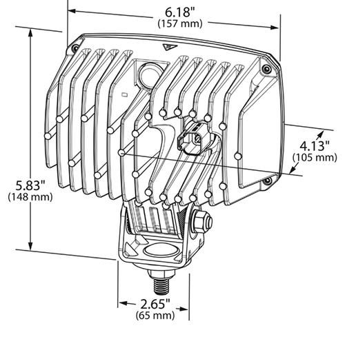 Trilliant® 6000 LumenLMX LED Work Lamp - Close Range Beam w/Deutsch DT Connector - Clear  63Z51