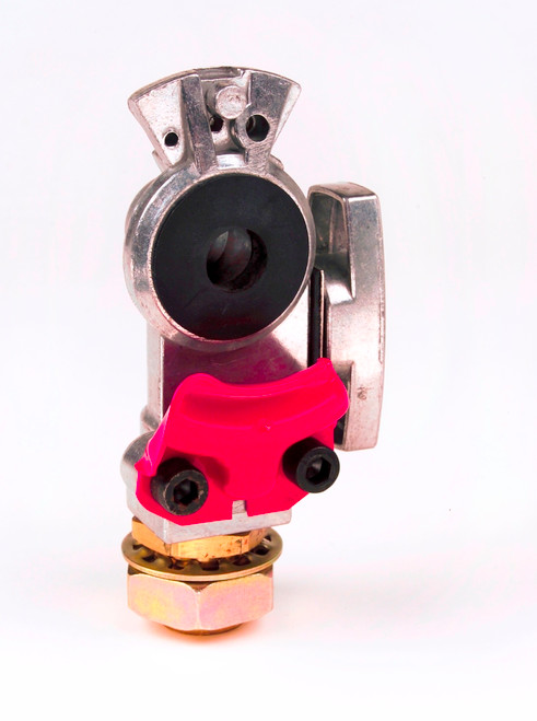 3/8" Female NPT Knob Style Bulkhead Gladhand - Red  81-0001-SBR