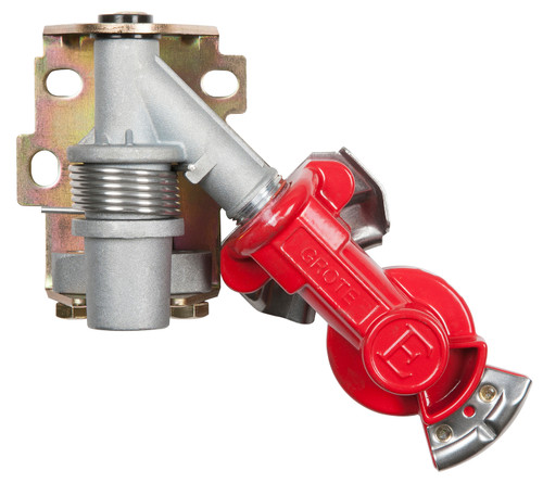 3/8" Female NPT Emergency Gladhand - 45° Angle - Red  81-0011-45R