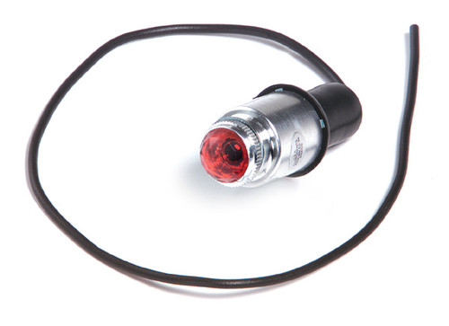 15A @ 12V 1/2" Pilot Lamp Faceted Lens - Red  82-0115