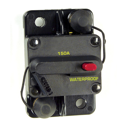 50A High Amperage Thermal Circuit Breaker Single Rate - Black  82-2247