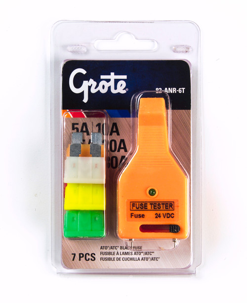 Fuse Assortment Kit Tester (5A 10A 15A 20A 25A 30A) @ 7 Pack - Assorted  82-ANR-6T