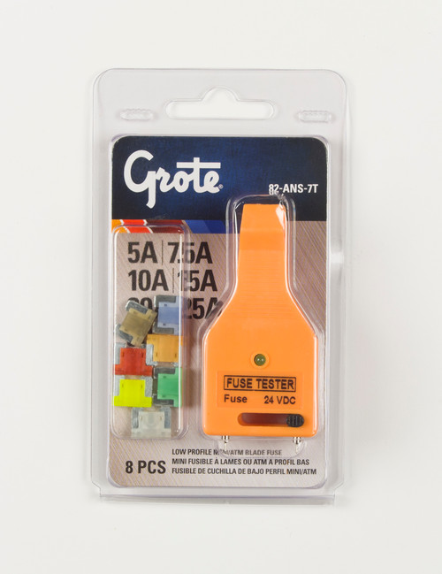 Low Profile Miniature Blade Fuse Assortment Kit w/Tester @ 8 Pack - Assorted  82-ANS-7T
