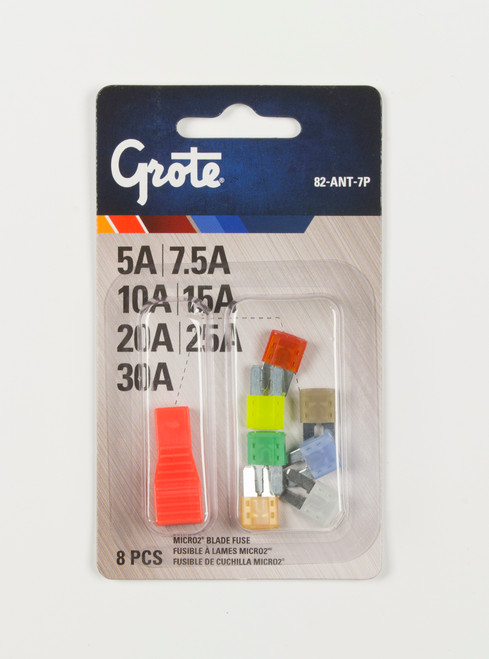 Low Profile Miniature Blade 2-Blade Fuse Assortment & Puller Kit @ 8 Pack - Assorted  82-ANT-7P