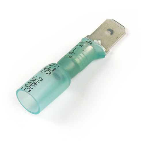 16 - 14 AWG Crimp Solder & Seal Quick Disconnects Male .250" @ 25 Pack - Blue  83-1954