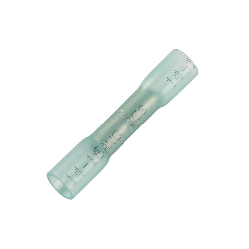 16 - 14 AWG Heat Shrinkable Butt Connectors - Polyolefin @ 100 Pack - Blue  83-3350