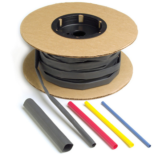 1/4" Single Wall 2:1 Heat Shrink Tubing @ 100' - Black  83-5001