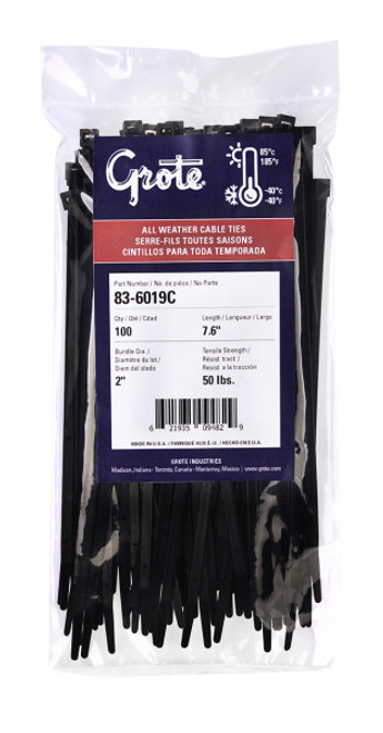 Nylon Cable Ties All Weather 15" @ 100 Pack - Black  83-6029C