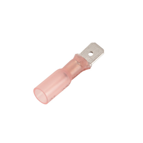 22 - 18 AWG Heat Shrinkable Quick Disconnects Male .250" @ 15 Pack - Red  84-2436