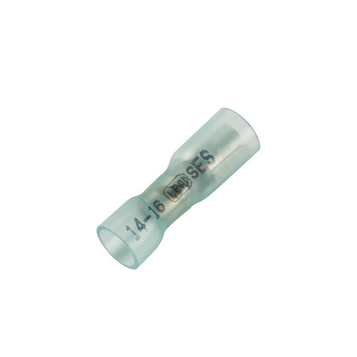 16 - 14 AWG Heat Shrinkable Bullet & Receptacle Connectors Female .180" @ 15 Pack - Blue  84-2448