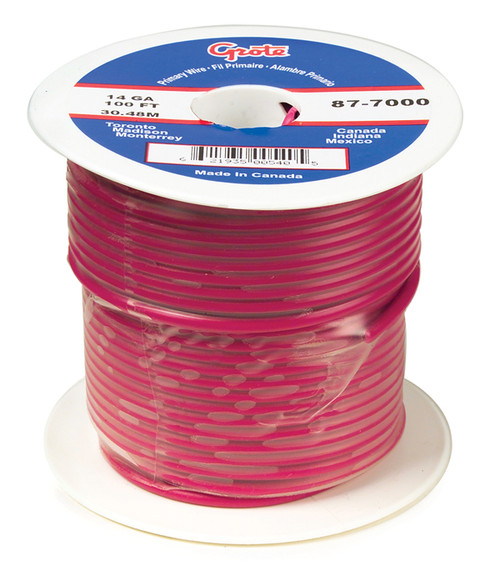 20 AWG General Purpose Thermo Plastic Wire @ 100' - Red  87-2010