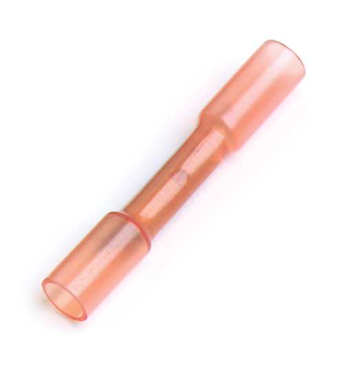 22 - 18 AWG Heat Shrinkable Butt Connectors - Nylon @ 1000 Pack - Red  88-2150