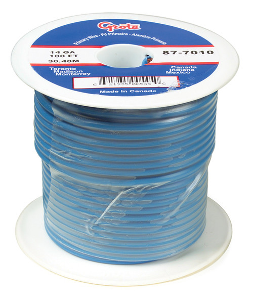 12 AWG General Purpose Thermo Plastic Wire @ 25' - Blue  89-6010