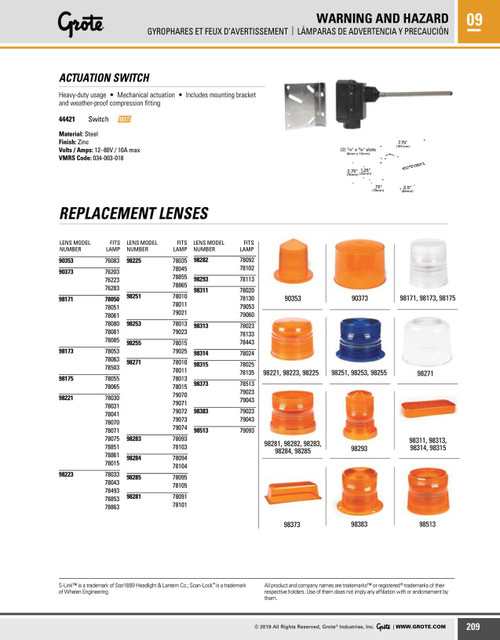 Beacon Replacement Lens - Amber  98223