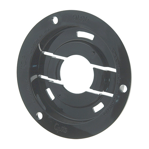 2-1/2" Round Lamp Theft Resistant Mounting Flange & Pigtail Retention Cap - Black  43162