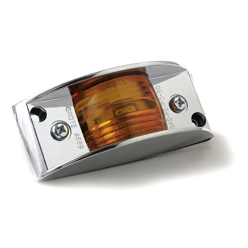 Chrome-Armored Clearance/Marker Lamp - Amber  46893