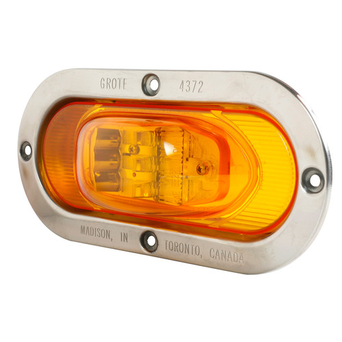 SuperNova® Oval LED Side Turn Marker Lamp Theft Resistant w/Male Pin - Amber  54263