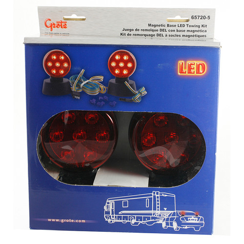 Magnetic LED Towing Kit - Retail - Red  65720-5