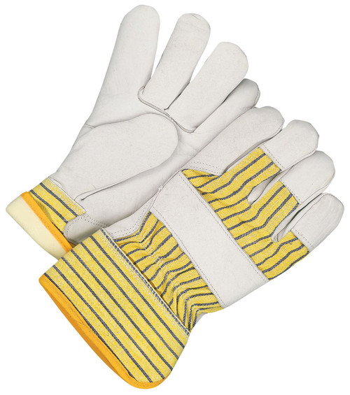 Winter Ladies Grain Cowhide Canvasback Fitter Thinsulate® C100 Yellow/Blue Stripe  40-9-173TFLW